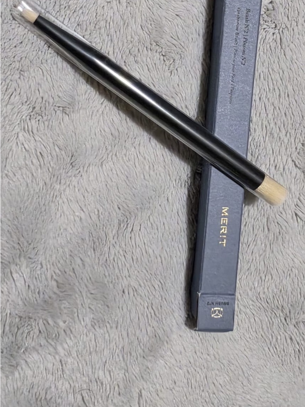 MERIT Brush No. 2 Double-Ended Makeup Brush | New | Authentic